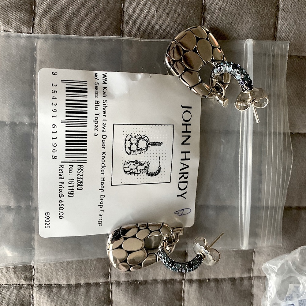 John Hardy Silver Blue Topaz Amethyst Gemstone